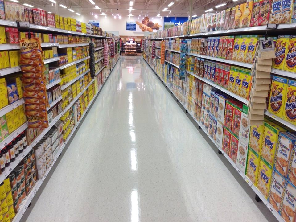 A grocery store aisle.